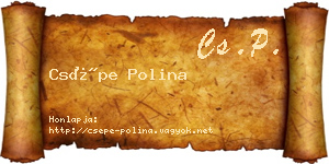 Csépe Polina névjegykártya
